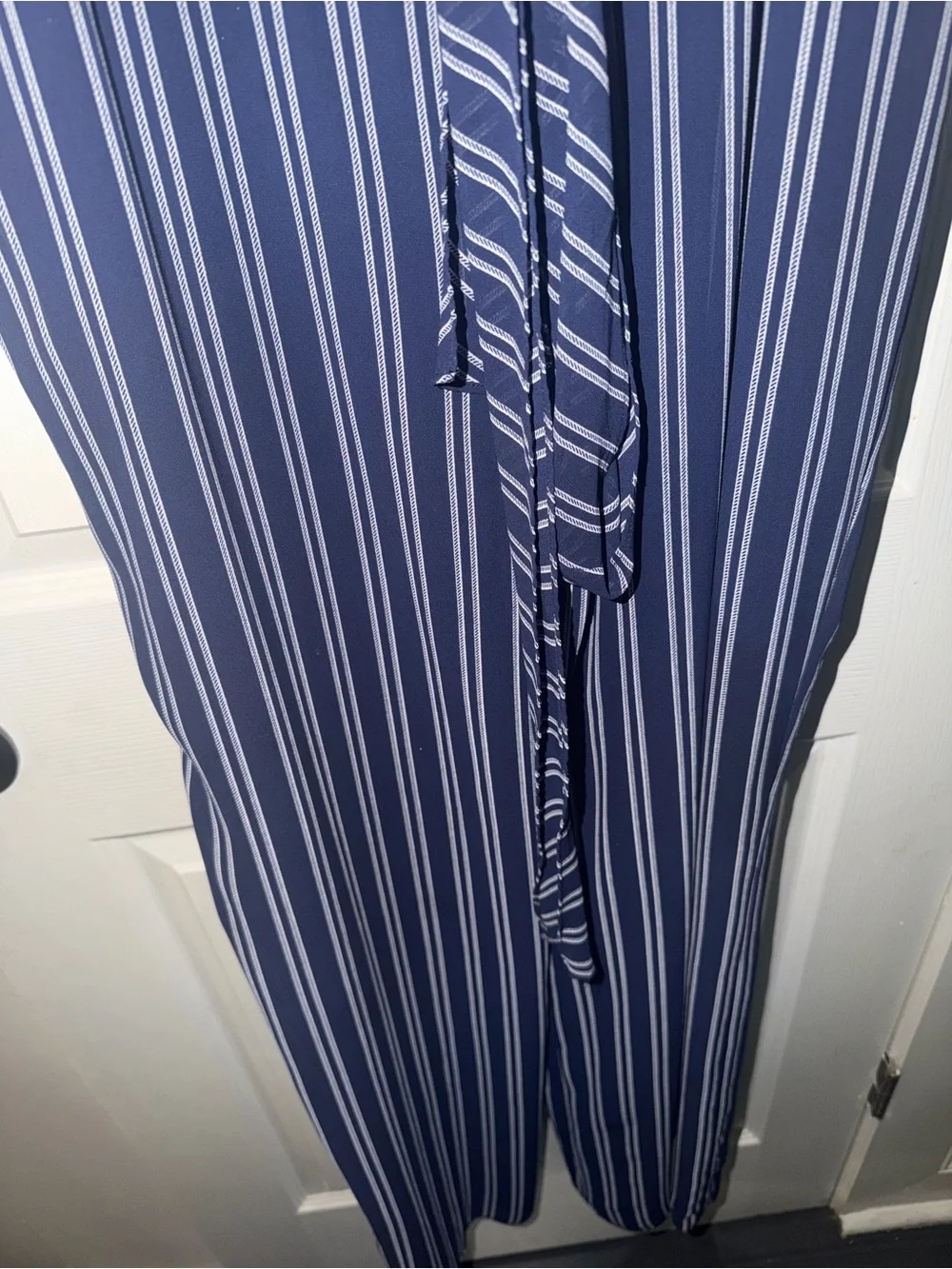 Michael Kors Navy and White Striped Jumpsuit!